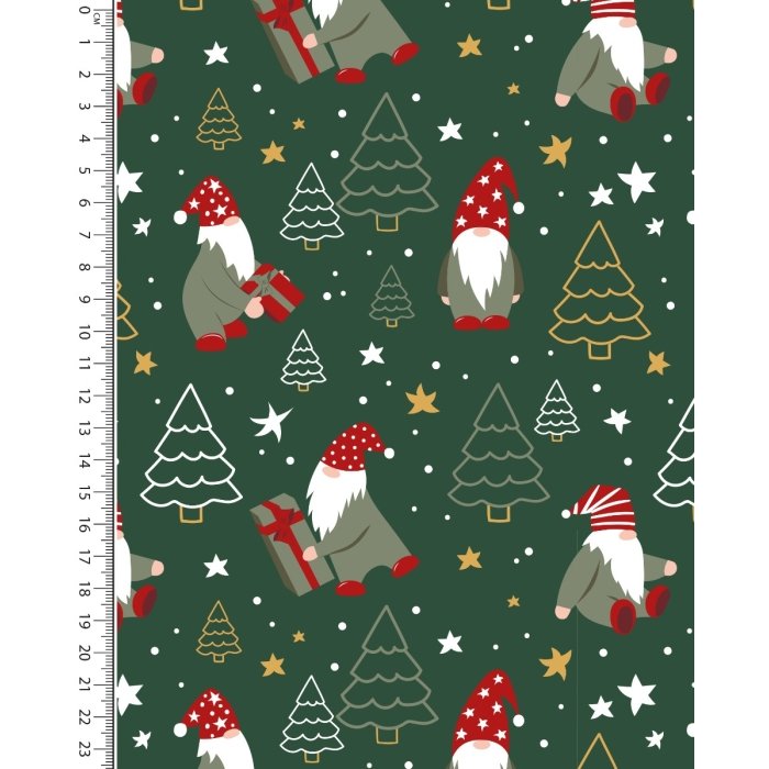 French Terry Digital Toff Christmas Gnoom 5586