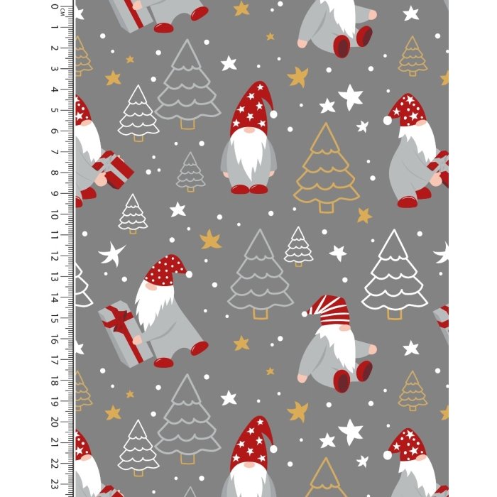 Poplin Digital Toff Christmas Gnoom 5621