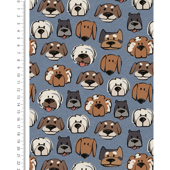 Alpen Fleece Digital Cute Dogs 6143