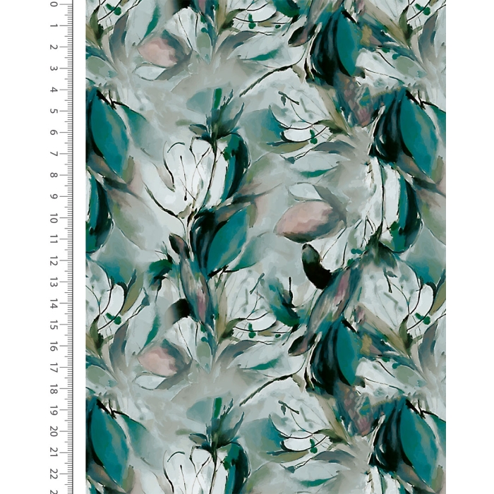 French Terry Digital Painted Flower 6170