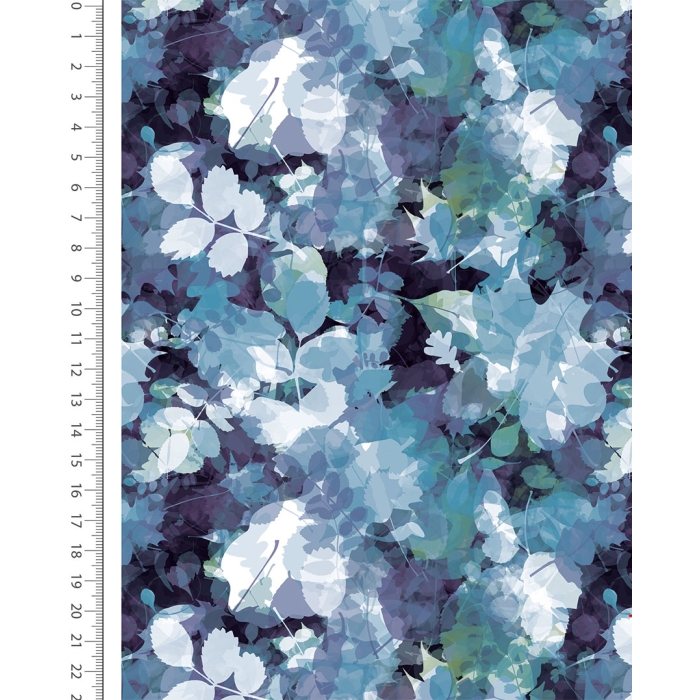 French Terry Digital Botanical Haze 6169