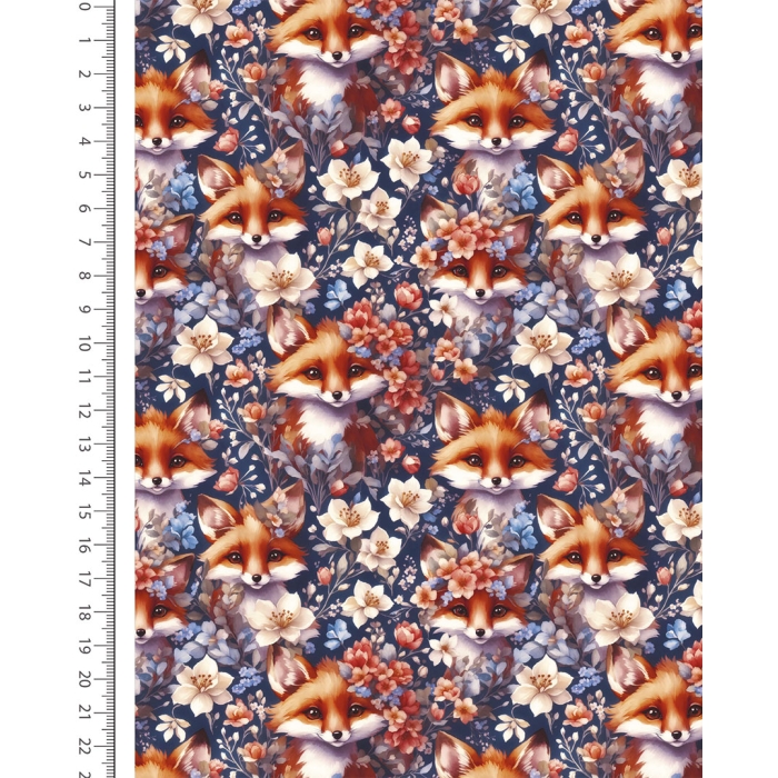 Jersey Digital Floral Fox 6156
