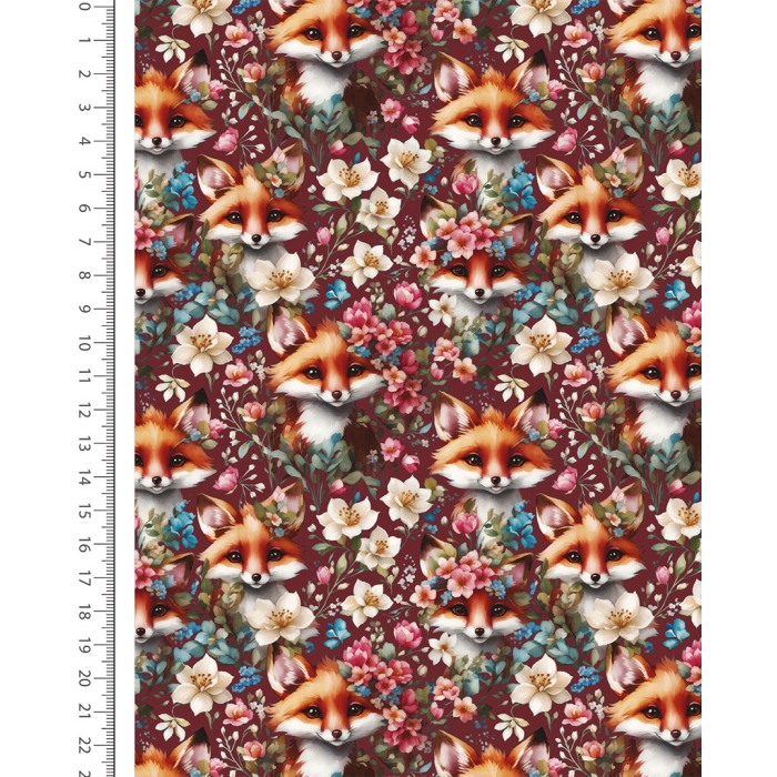Jersey Digital Floral Fox 6156