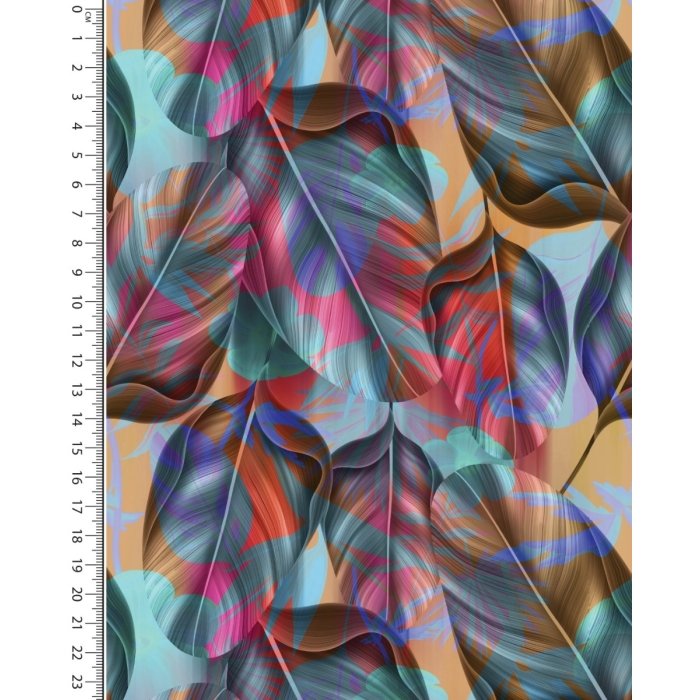 French Terry digital Leaves 5903