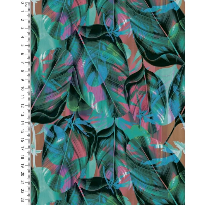 French Terry digital Leaves 5903