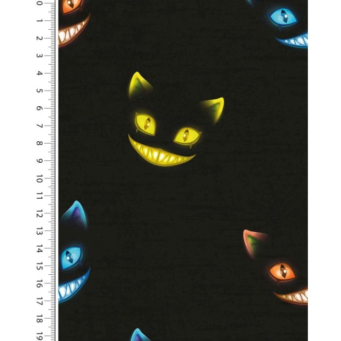 French terry digital toff ghost cats 5289