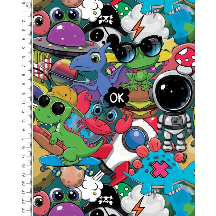 Alpen Fleece Digital Colourful Animals 5854