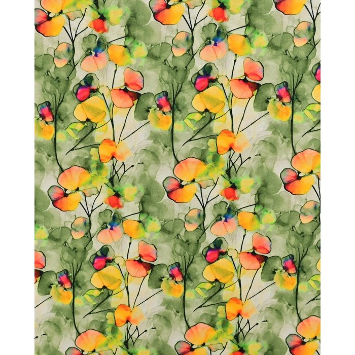 Poplin Digital Flowers 5830