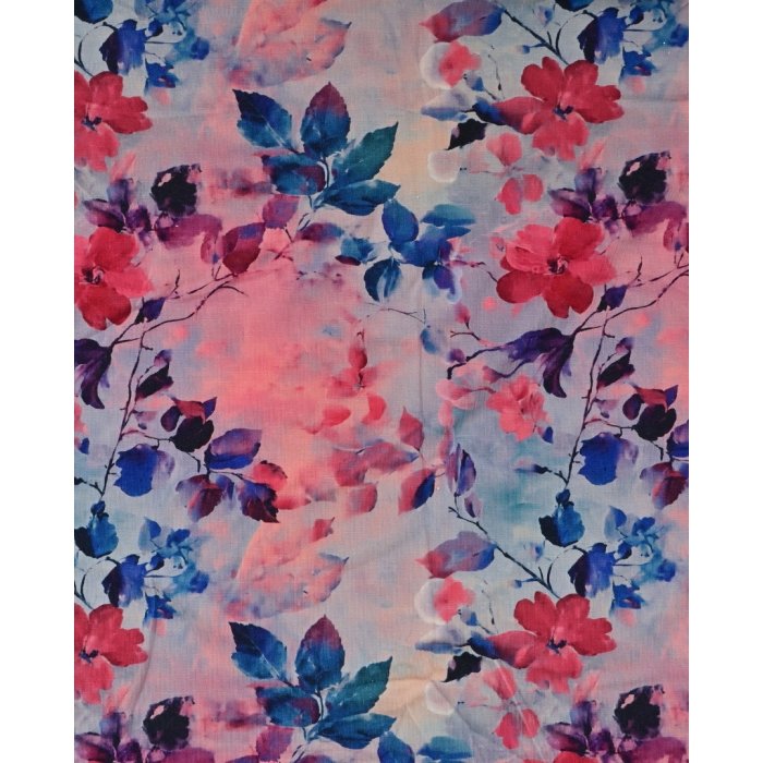 Bamboo Jersey Digital Leaves 5878