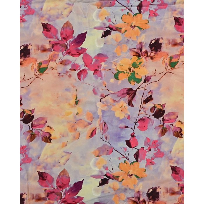 Bamboo Jersey Digital Leaves 5878