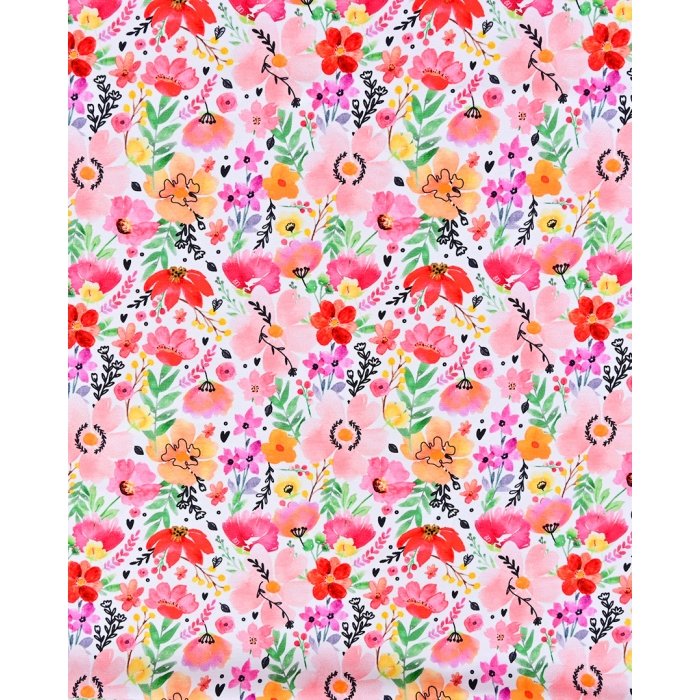 French Terry Digital Flowers 5917