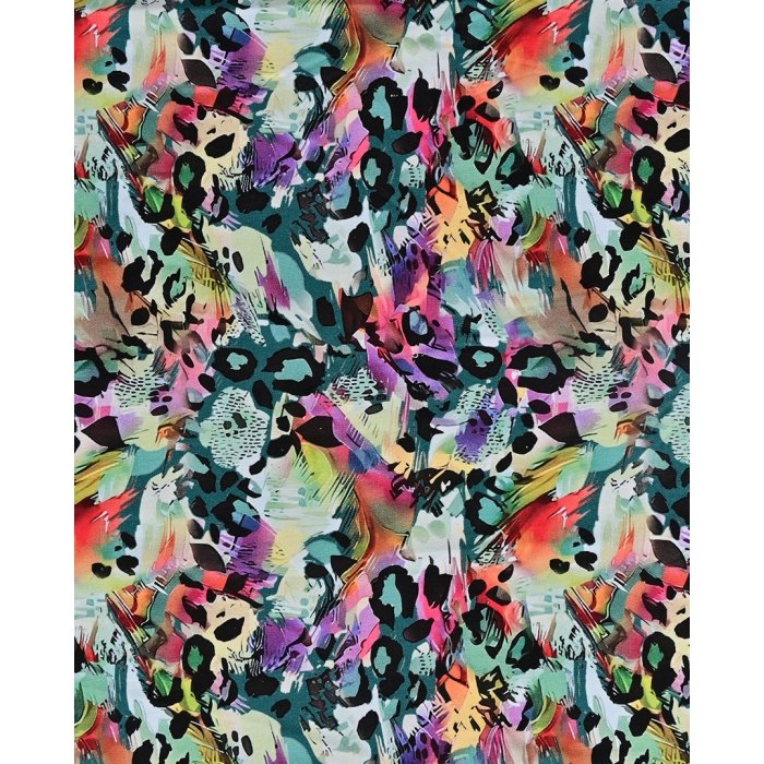 French Terry Digital Multicolor Leopard 5944