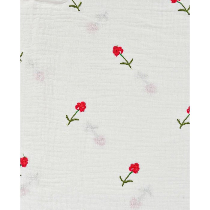 Double Gauze Embroidery Flower 6057