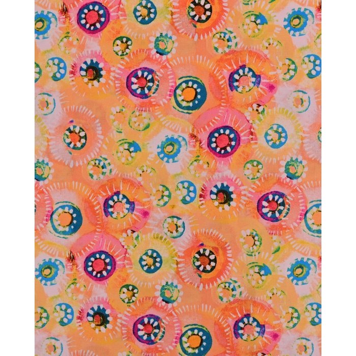 Poplin Stretch Watercolor Circles 5977