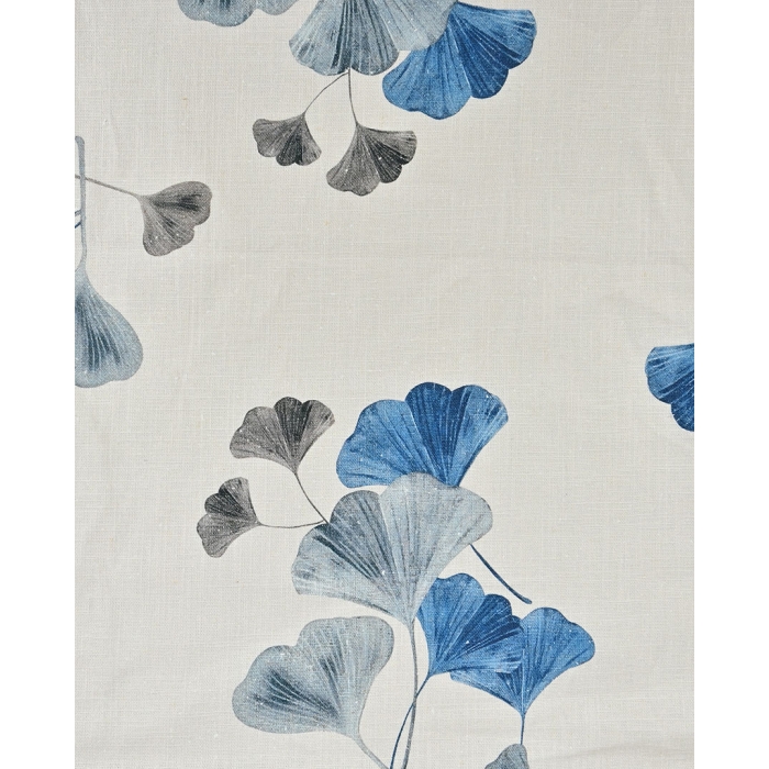 Ramie Linen Digital Ginkgo Leaves 6071