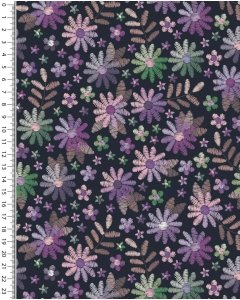 Jersey digital toff embroided flower 5336