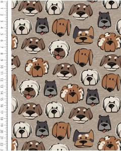 Alpen Fleece Digital Cute Dogs 6143