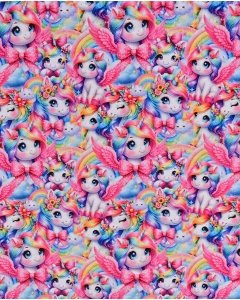 French Terry Digital Rainbow Unicorn 5942
