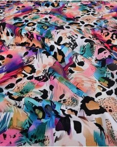 French Terry Digital Multicolor Leopard 5944