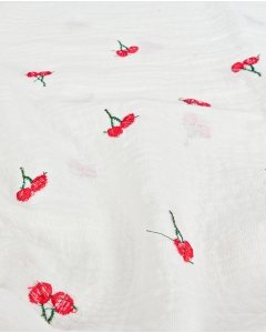 Double Gauze Embroidery Cherry 6057