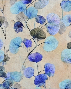 Viscose Linen Digital Leaves 6066