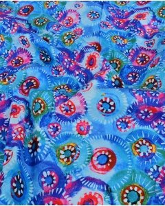 Poplin Stretch Watercolor Circles 5977