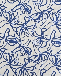 Ramie Linen Digital Abstract Flower 6067