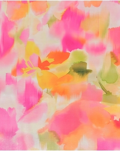 Viscose Shiny Digital Faded Flower 6090