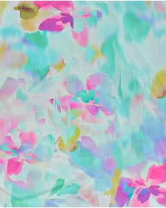 Viscose Shiny Digital Faded Flower 6090