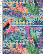 Viscose Woven Digital Stylez Parakeet Jungle 5467