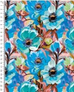 French Terry Digital Stylez Big Flowers 5801