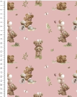 Flannel Digital Little Teddy Bears 6134