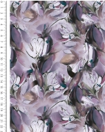 French Terry Digital Painted Flower 6170