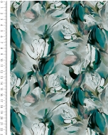 French Terry Digital Painted Flower 6170