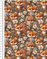 Jersey Digital Floral Fox 6156