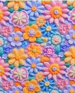 Poplin 3D Knitted Flowers 5824