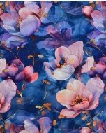 Bamboo Jersey Digital Poppy Flower 5877