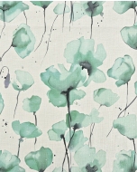 Ramie Linen Digital Poppy Flower 6069