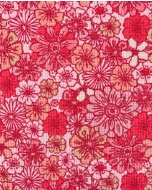 Waffle jersey toff retro flowers 5262