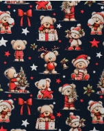 Poplin Digital Christmas Bear 6129