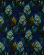 Punta Di Roma Digital Peacock Feathers 6117