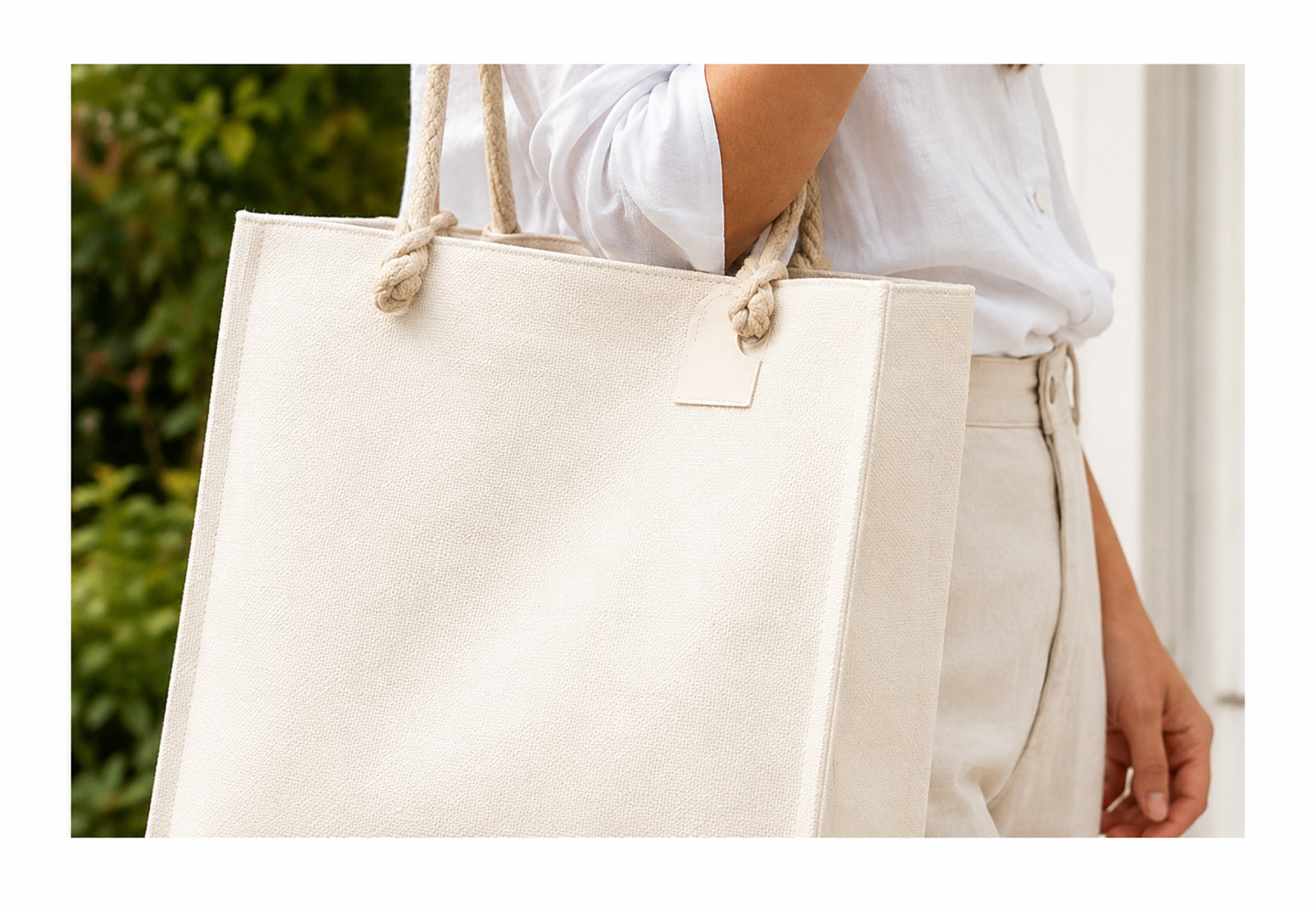 Robuster Canvas mit dicht gewebter Struktur