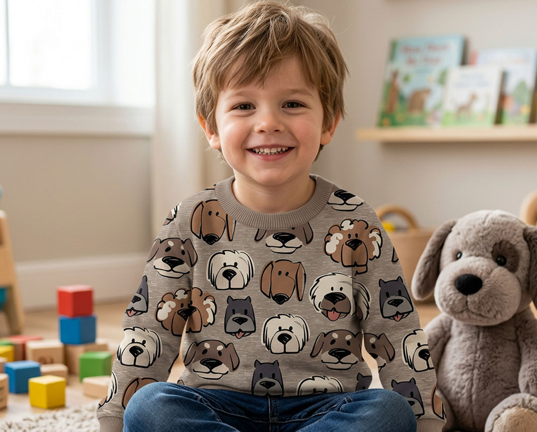 Kinderkleidung aus praktischem Stoff