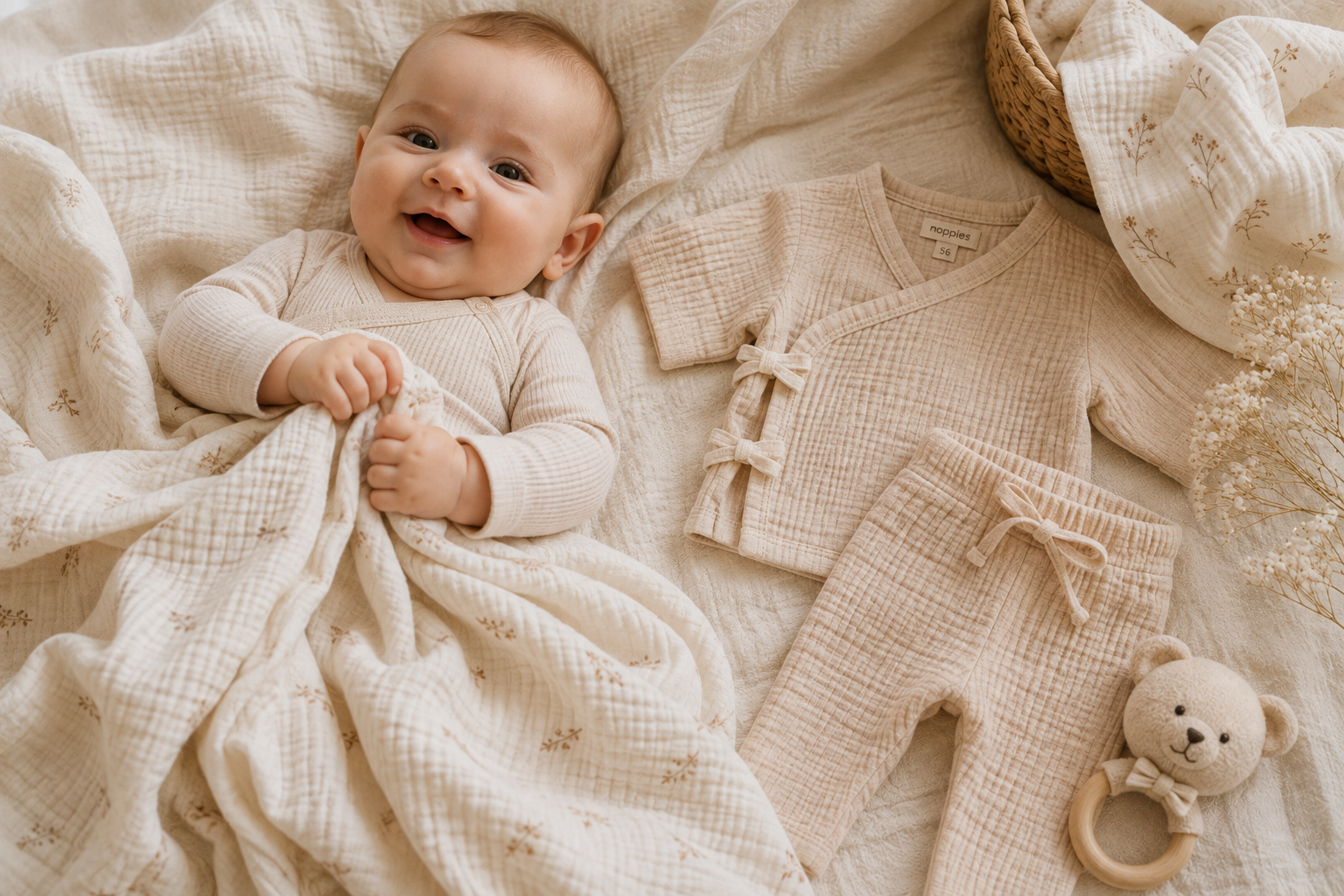 Babykleidung aus weichem, bequemem Stoff